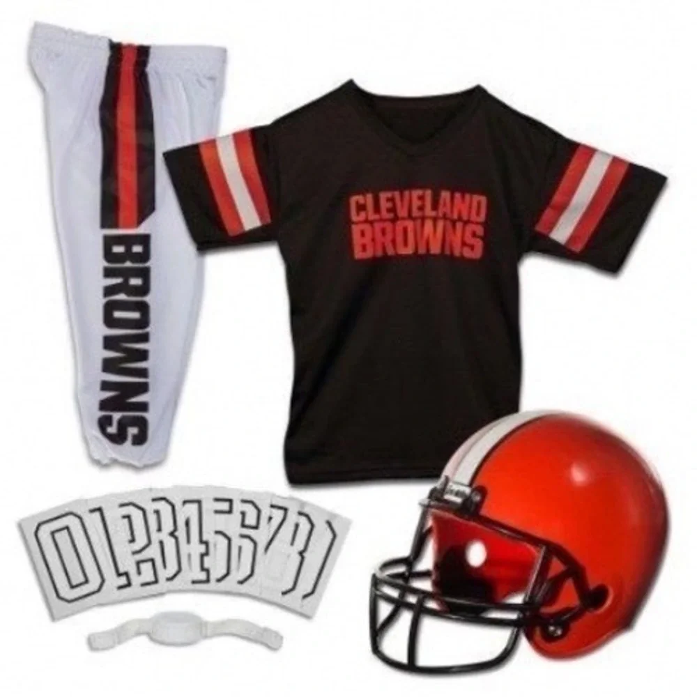 Franklin Sports Cleveland Browns Deluxe Football Uniform Set Youth Large XLL9007